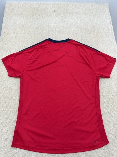 Adidas Unisex Red Jersey – Size 2XL, Clima V- clima Clima, Short Sleeve