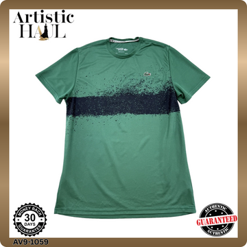 Lacoste Sport Green XL T-Shirt Ultra Dry Croc Logo Short Sleeve