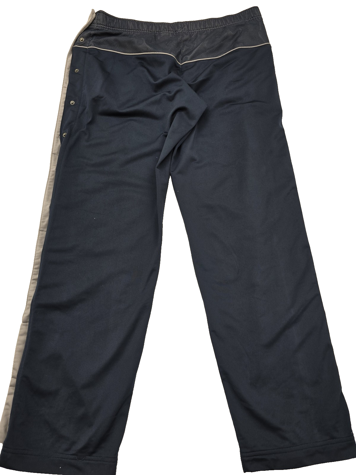 Nike Men's L Navy/Grey Striped Tapered Track Pants Drawstring