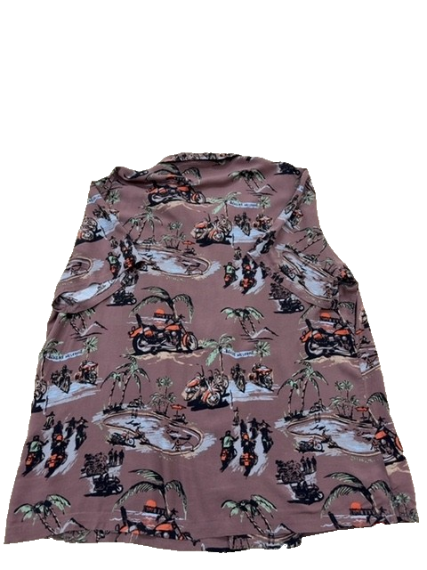 Harley-Davidson Men's Aloha Shirt XL Short Sleeve Rayon Multicolor