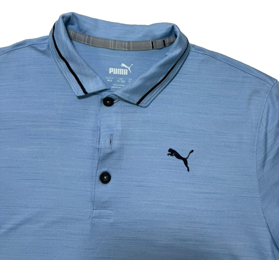 Puma Golf Men's Standard Cloudspun Monarch Polo, Placid Blue - Size M