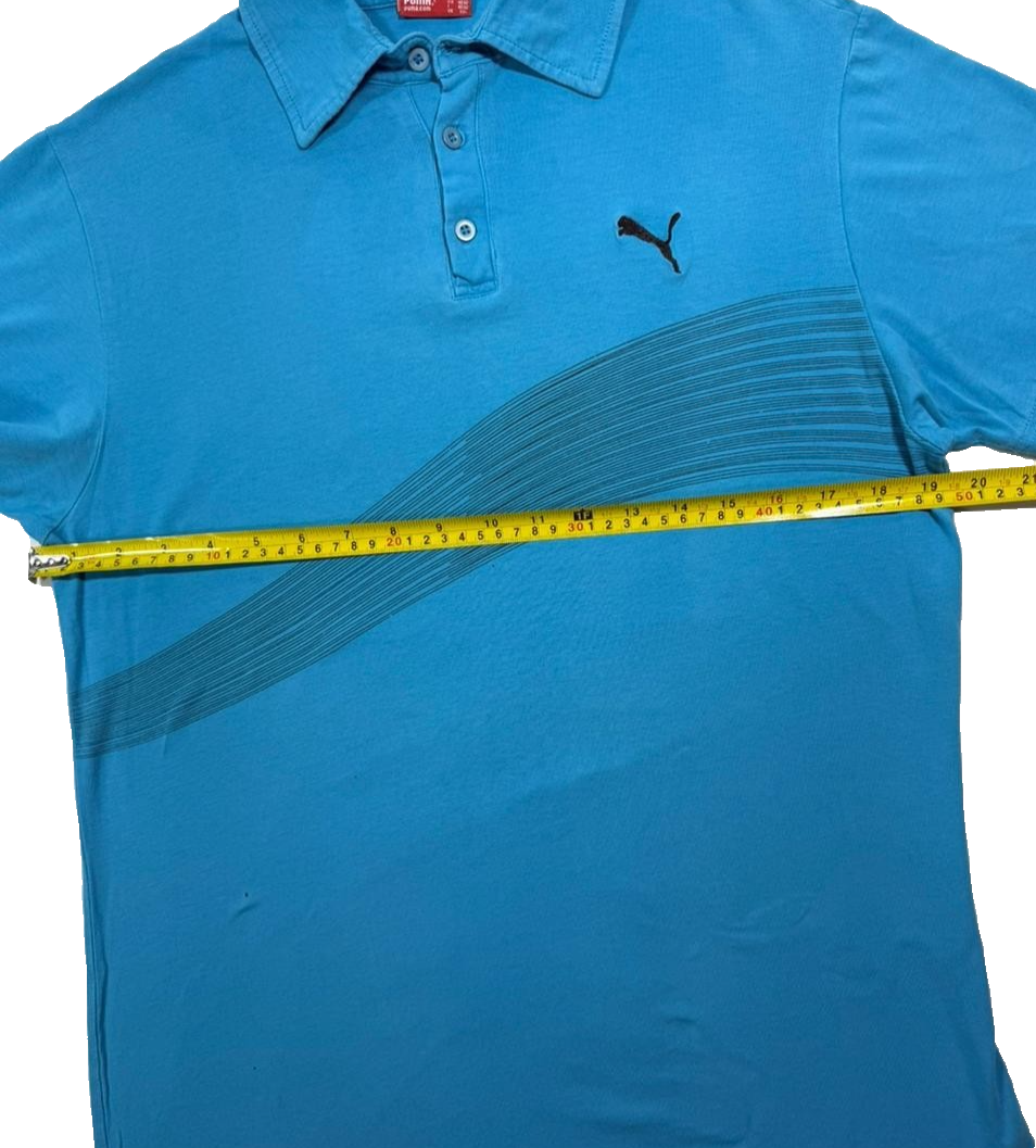 Puma Mattr Grind Men's Golf Polo Shirt In An Aqua Blue Color - Size XXL