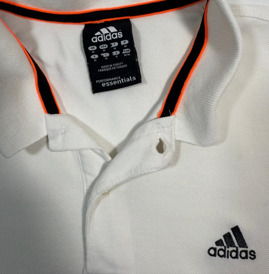 Adidas Men's White Performance Essentials Polo Shirt Size M