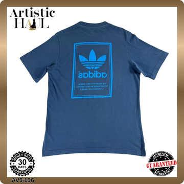 Adidas Originals Trefoil Graphic T-Shirt Men's Size Small Blue Short Sleeve