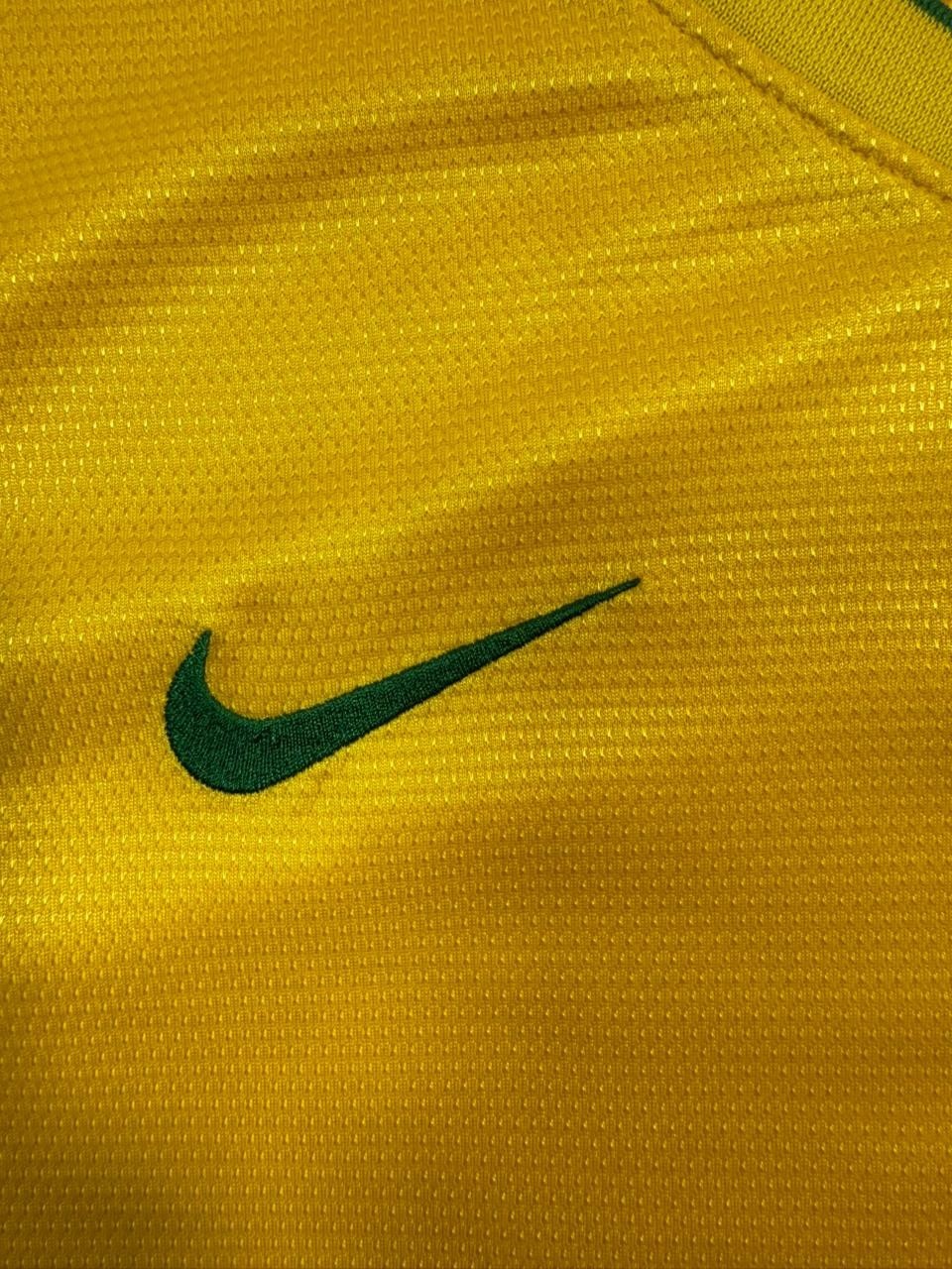 Nike Brazil National Team Soccer Jersey Yellow Green Men's Size L
