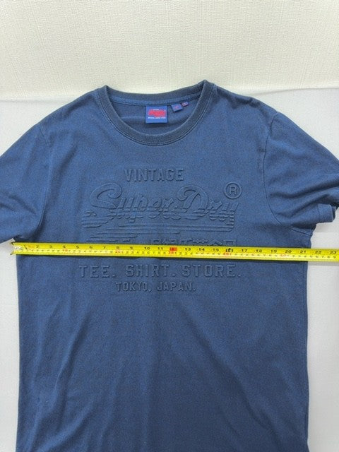Superdry Men's Tokyo Graphic T-Shirt Navy 2XL Relaxed Cotton