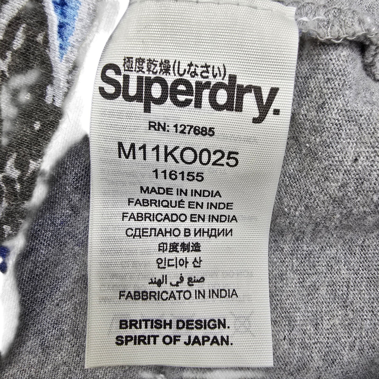 Superdry Men Gray Polo Shirt size L product image 4