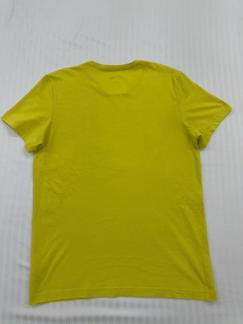Adidas Men's Yellow T-Shirt – Size M, Print Brand Department Type, Graphic