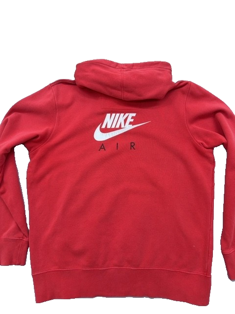 Nike Red Pullover Hoodie Men's Large Cotton Hood