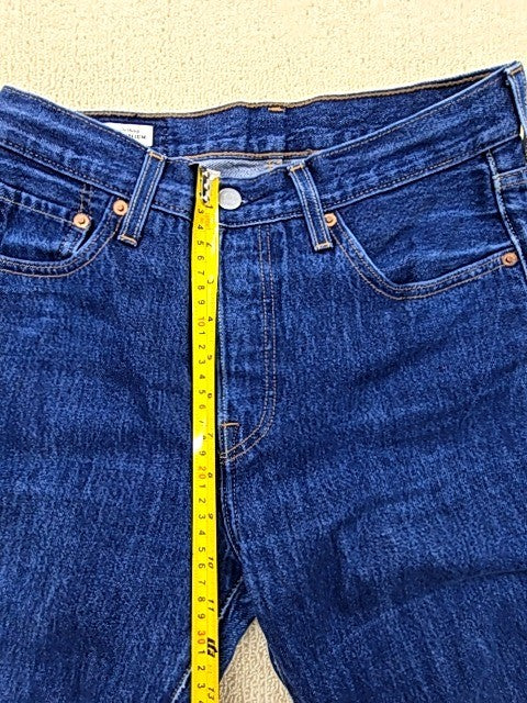 Levi's 501 Original Fit Vintage Jeans Men L Dark Blue Button Fly