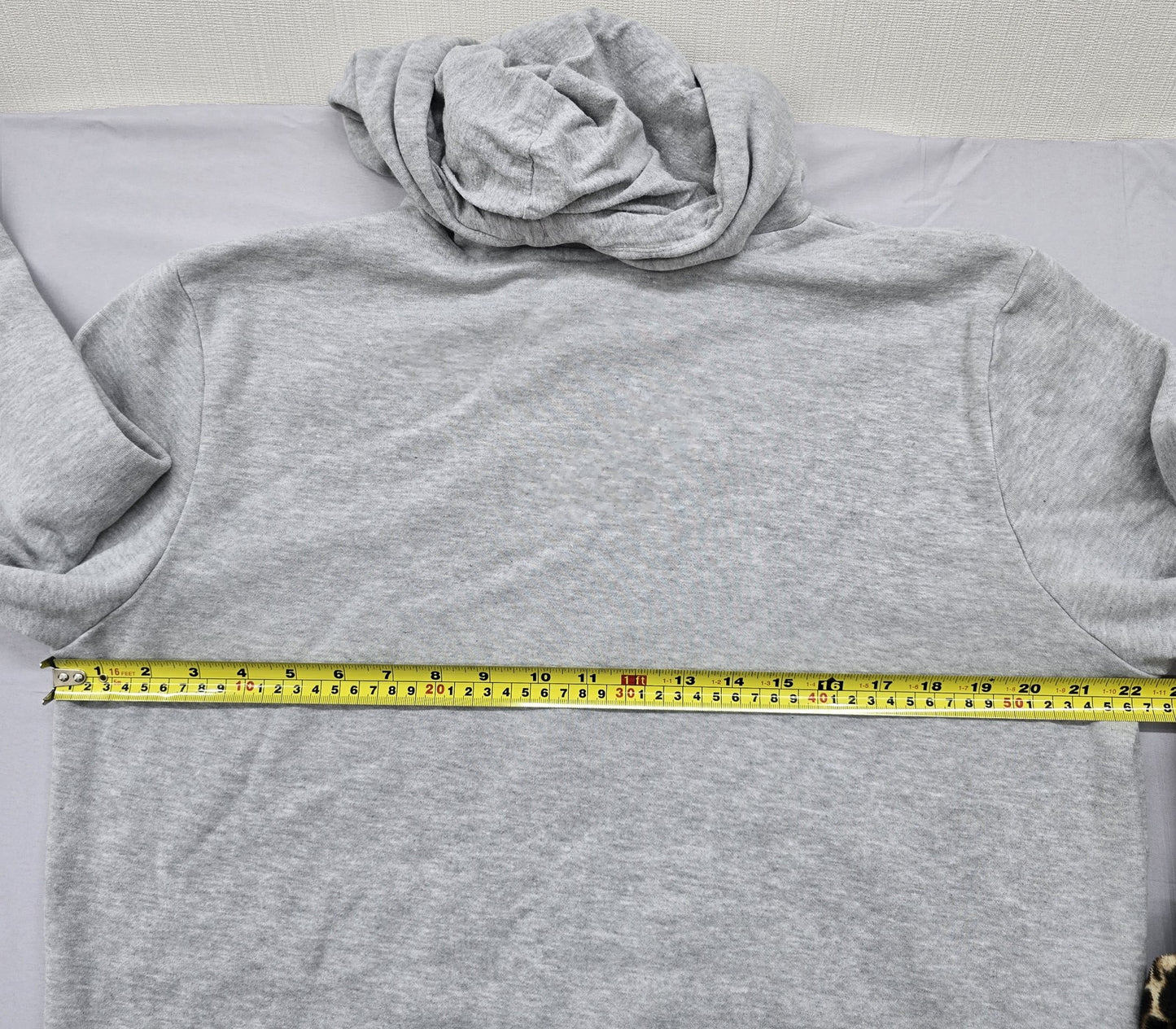 Puma Women's Gray Leopard Print Fleece Hoodie Size M Regular