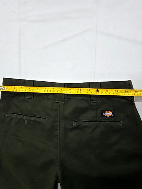 Dickies Slim Fit Olive Green Work Pants 30x32 Stretch Twill