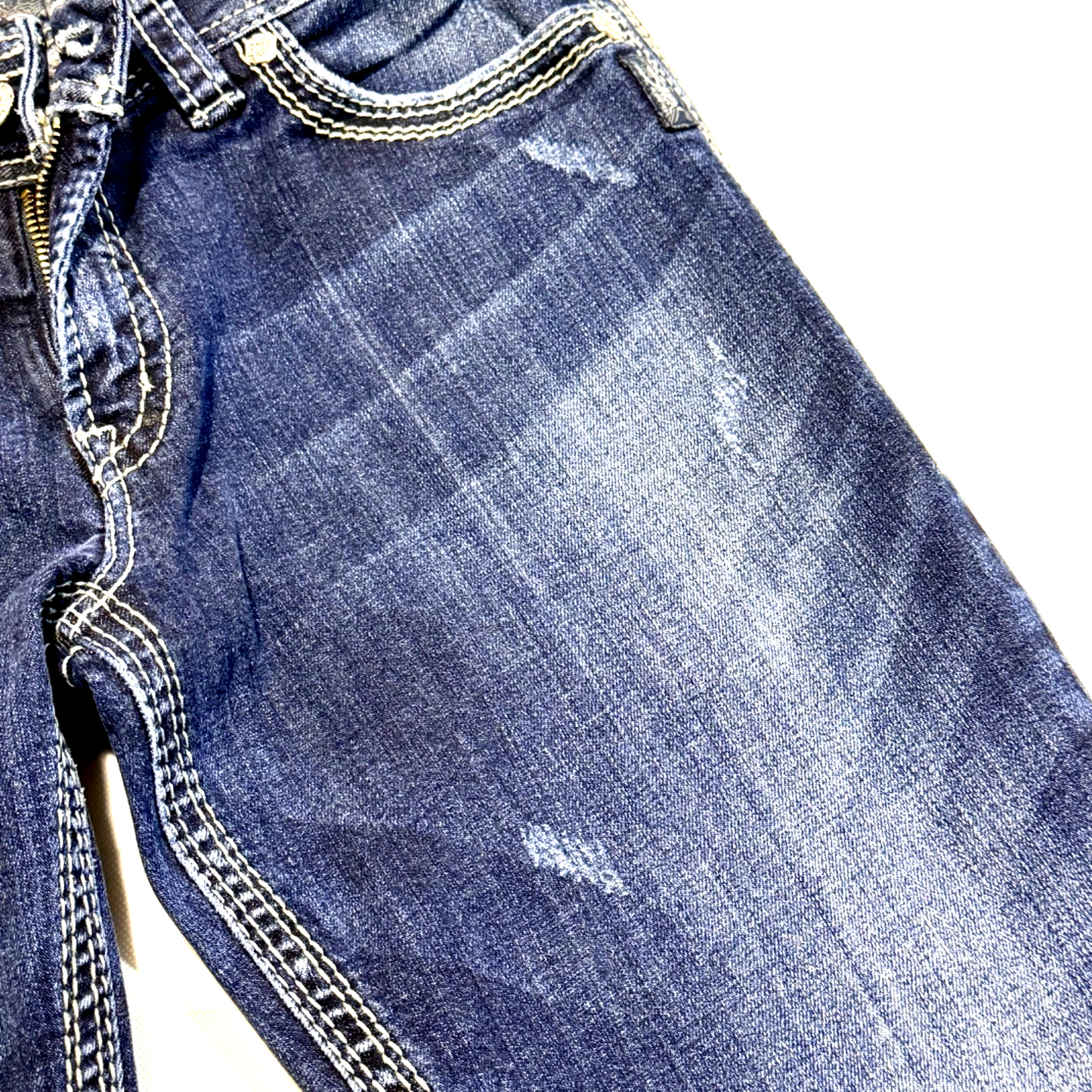 Silver Jeans Suki Distressed Women's Denim Jeans W33 L32 Flap Pockets