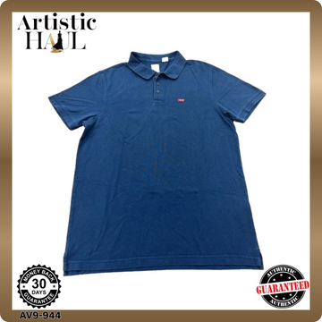Levi's Men's Blue Polo Shirt Size L Short Sleeve Cotton