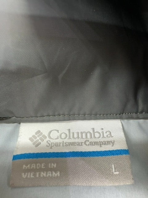 Columbia Men's Hooded Windbreaker Jacket Colorblock Size L Lightweight