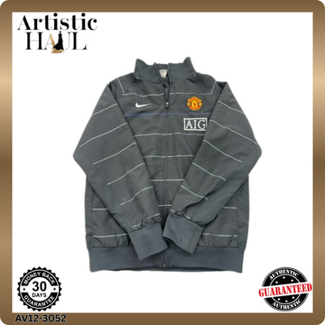 Nike Men's Gray Manchester United Track Jacket XL Vintage