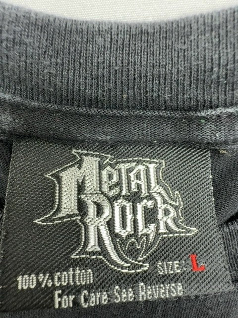 Metal Roller Men's Black Tiger Graphic T-Shirt Size L Vintage