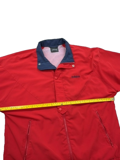 Adidas Men's Red Windbreaker Activewear Jacket Size M Nylon Zipper