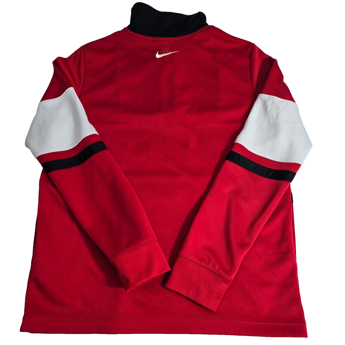 Nike Air Half Zip Sweatshirt Red Black White Pullover Athletic Top Medium