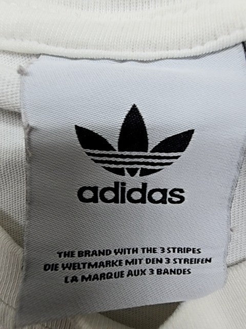Adidas Originals Men's White Stripe 3-Stripes T-Shirt M Cotton