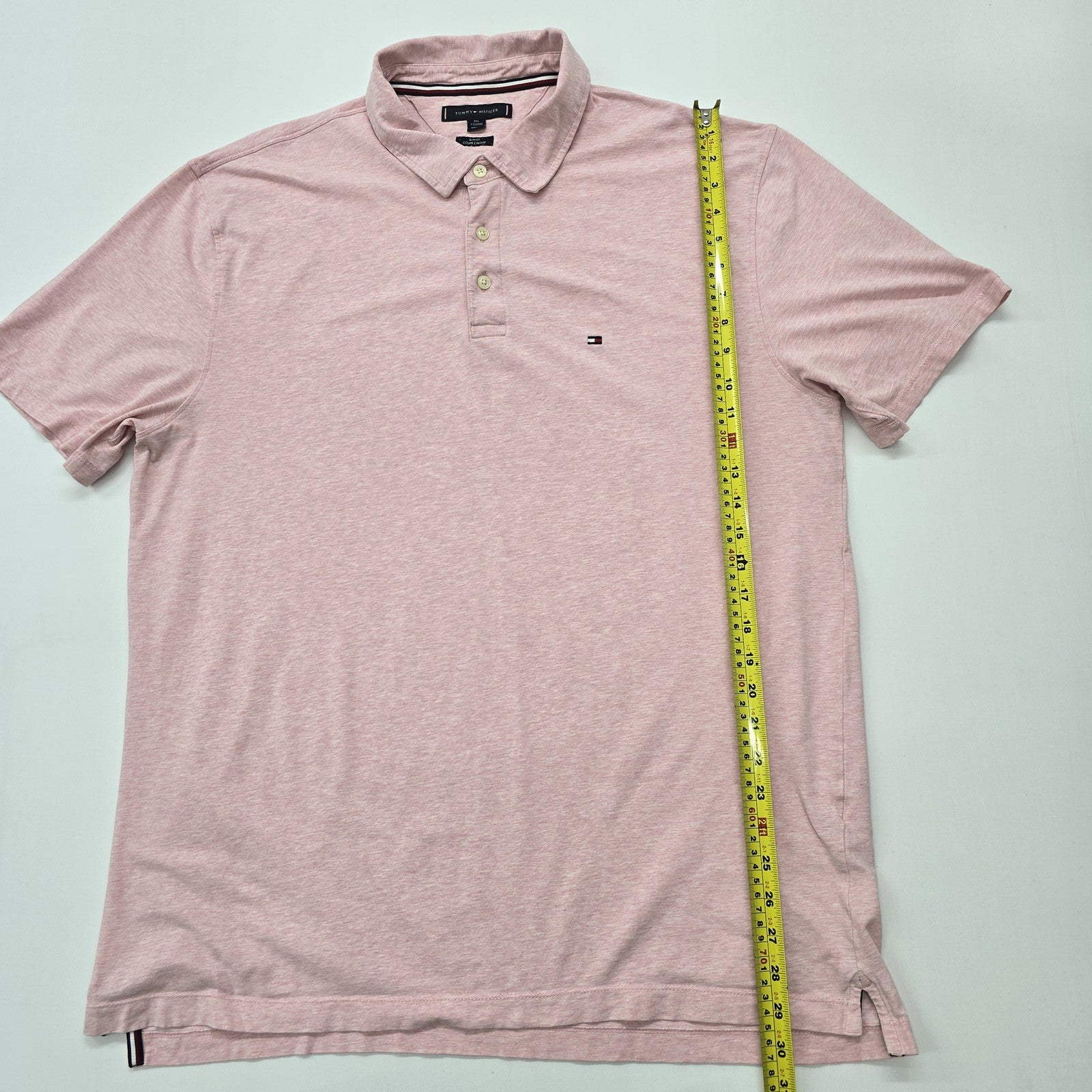 Tommy Hilfiger Men Pink Polo Shirt size 2XL product image 8