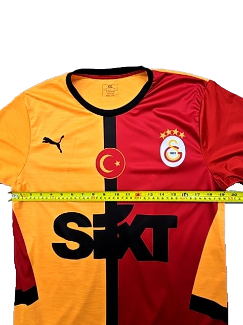 Puma 2025-26 Soccer Jersey XXL Yellow/Red Striped Quick Dry