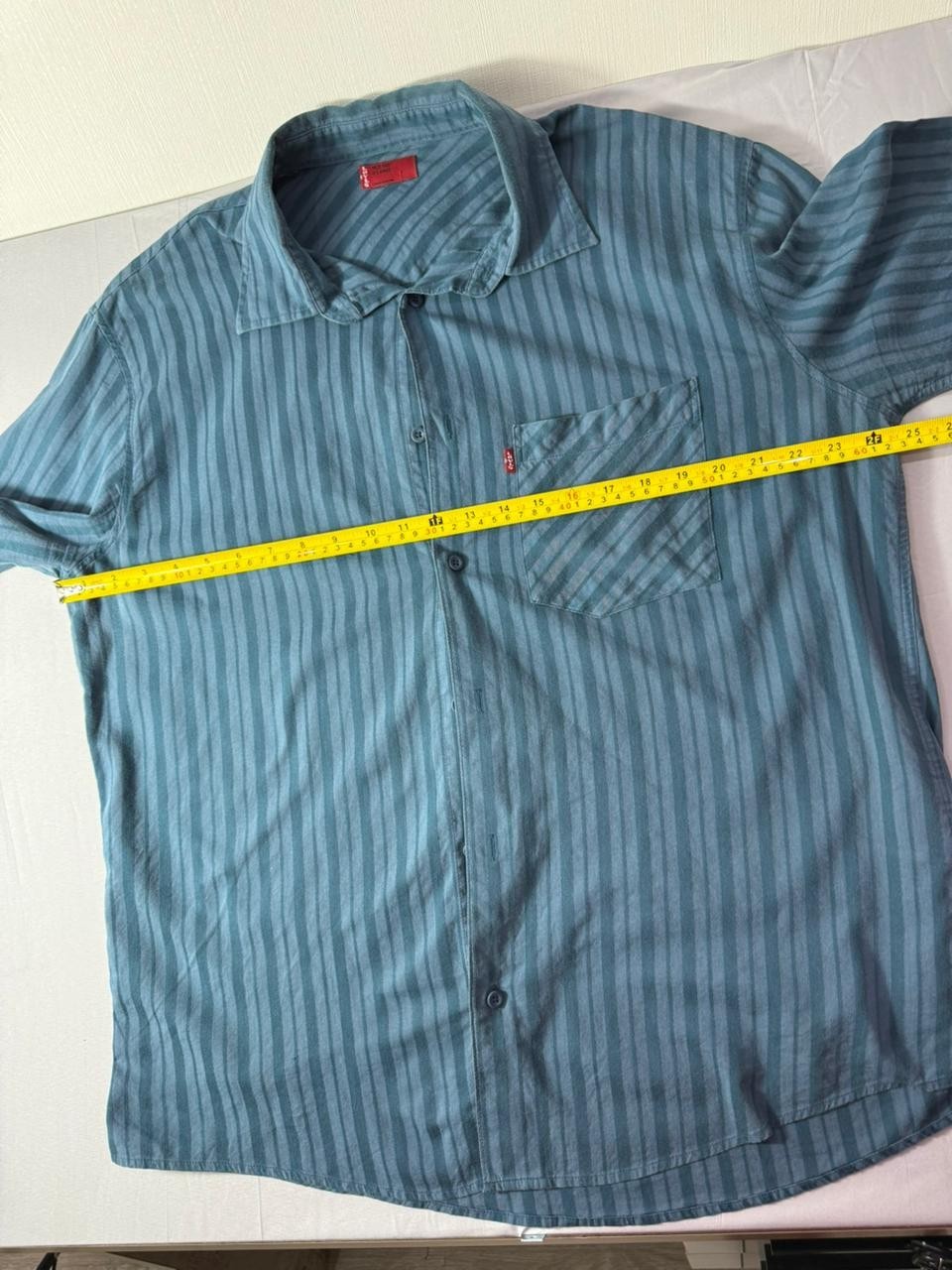 Levi's Red Tab Men's XL Blue Striped Short Sleeve Button Up Shirt