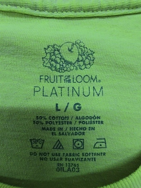 Fruit of the Loom Unisex Green T-Shirt size L product image 6