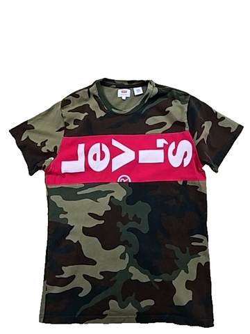 Levi's Men's Camo T-Shirt Size M Regular Fit Cotton Crew Neck