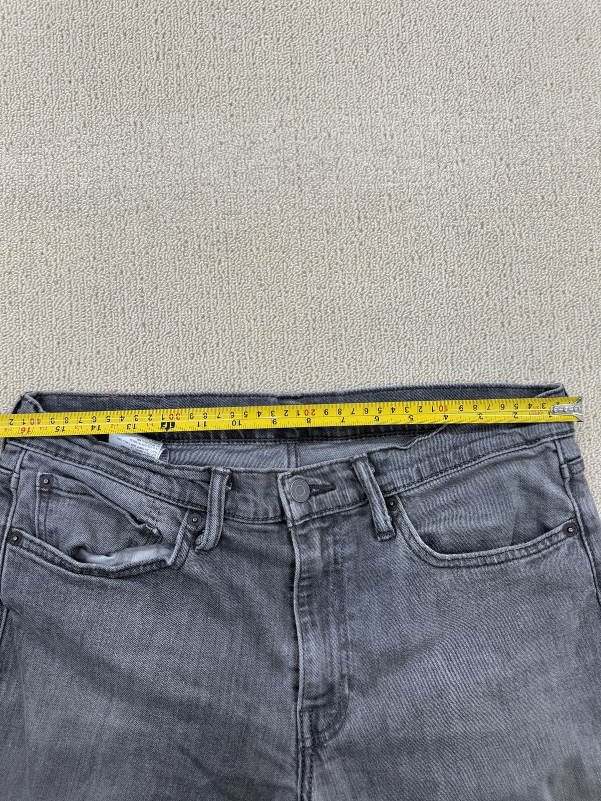Levi's Men's Gray 501 Straight Jeans W34 L34