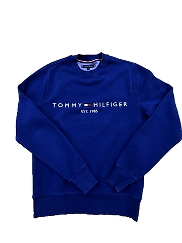 Tommy Hilfiger Navy Crewneck Sweatshirt S Long Sleeve Unisex