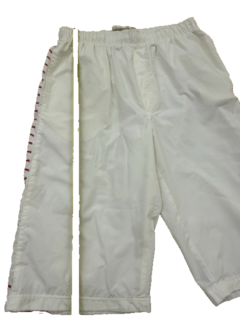 Nike Men's White XL Track Pants Side Stripe Striped Elastic