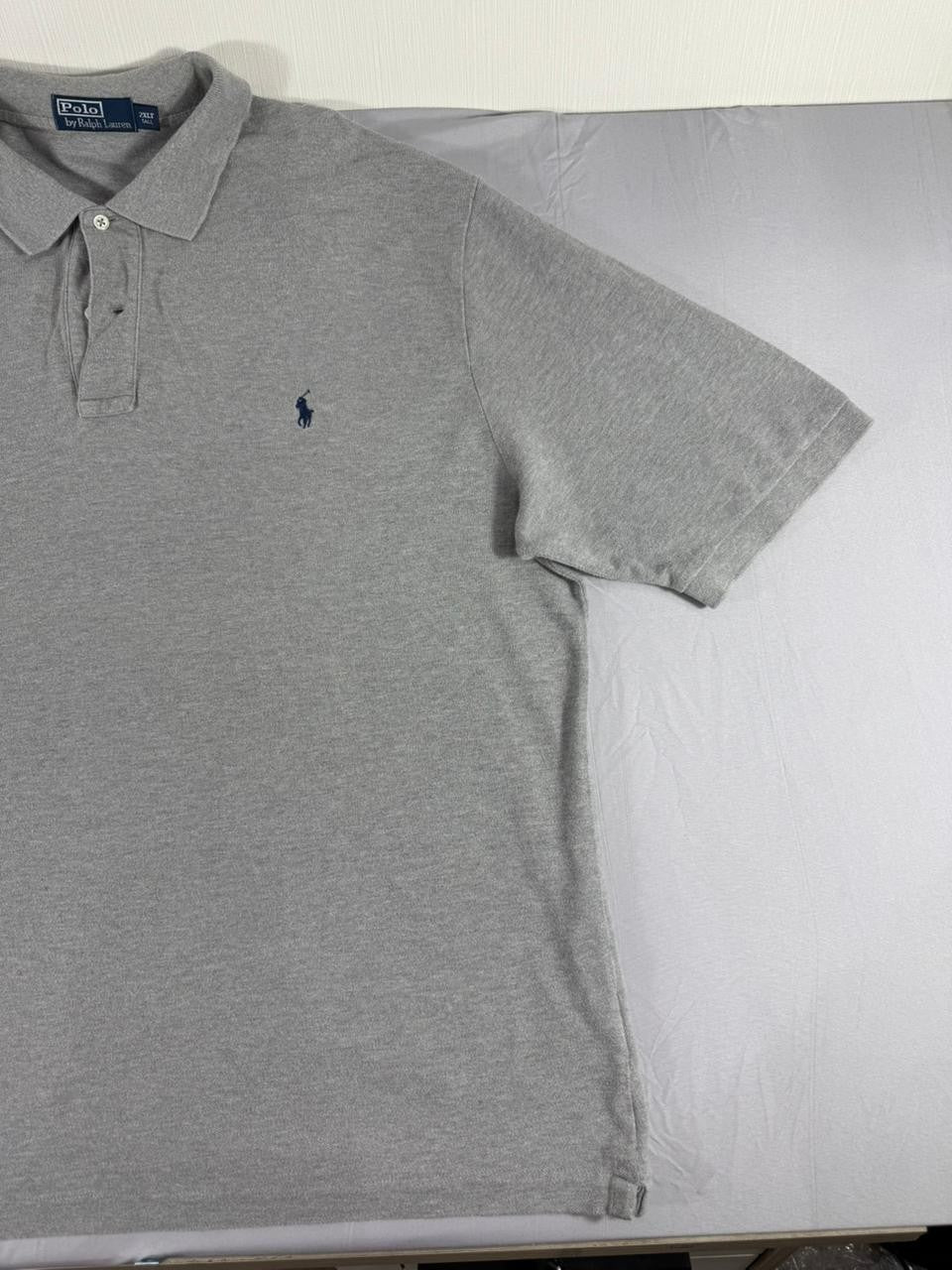 Polo Ralph Lauren Men's 2XLT Tall Gray Short Sleeve Polo Shirt Big Tall