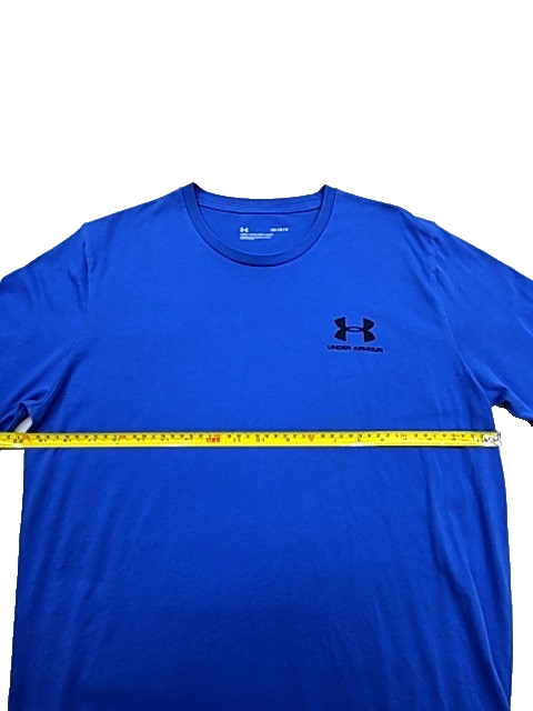 Under Armour Men's Blue Short Sleeve T-Shirt Size M Loose Fit Logo