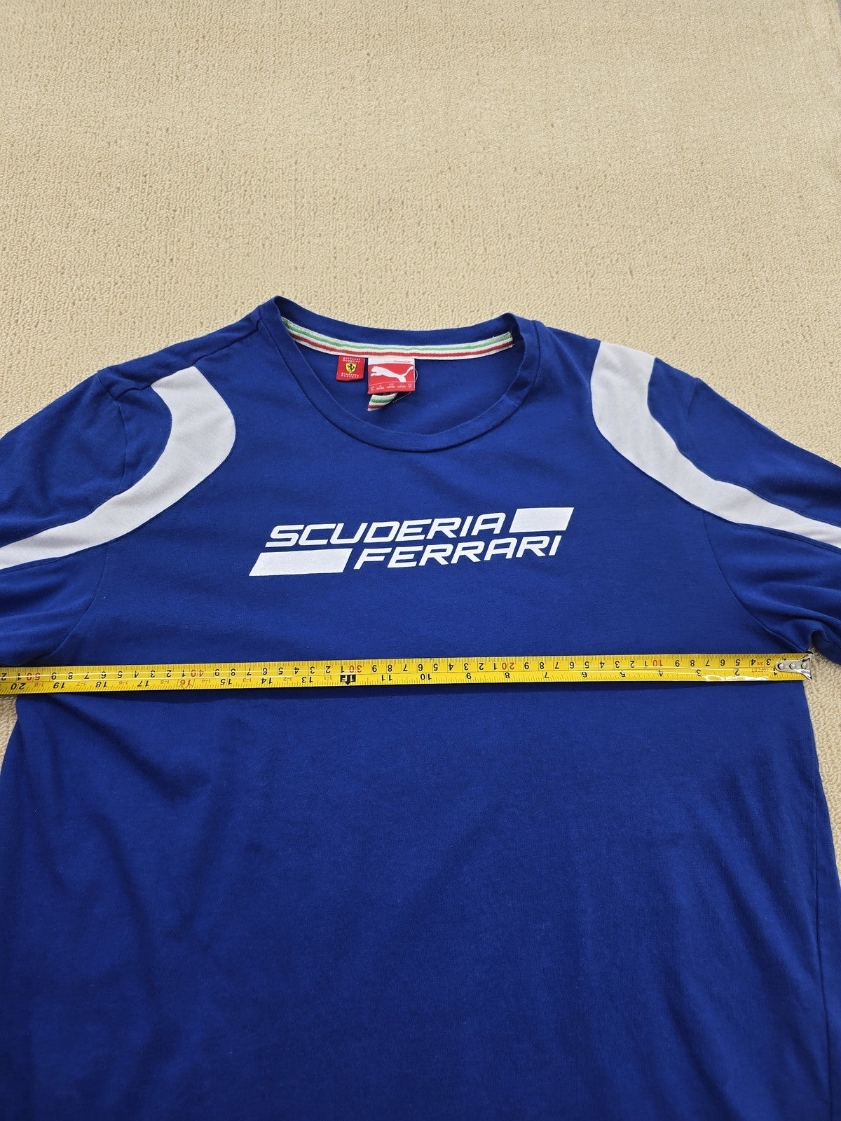 Puma Scuderia Ferrari Men's Blue M T-Shirt 100% Cotton Motorsport