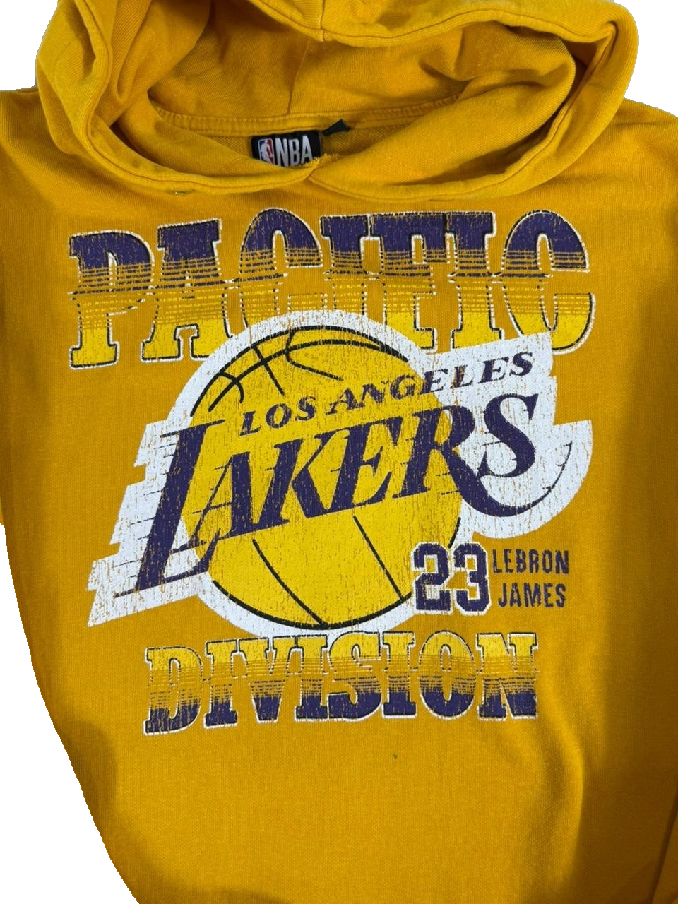 NBA Los Angeles Lakers LeBron James #23 Hoodie - Gold - Size Large