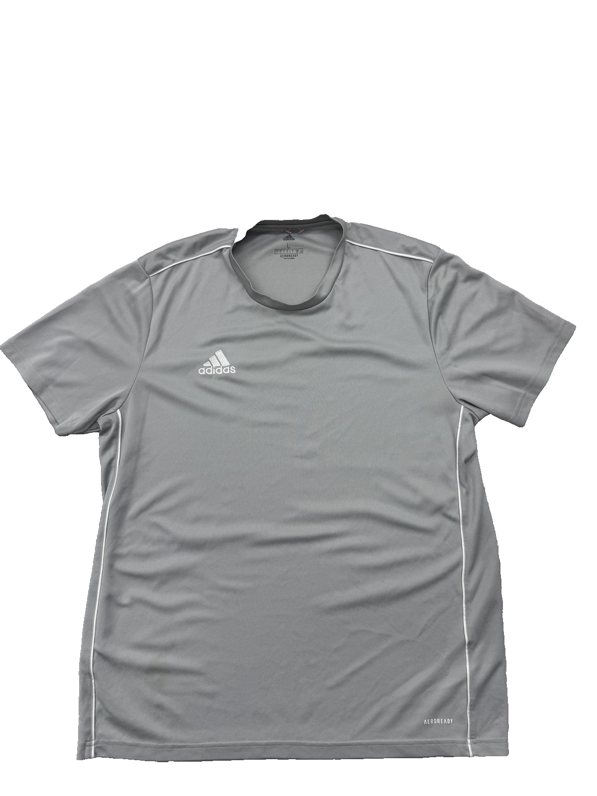 Adidas Men's Grey AEROREADY Sport Tee Short Sleeve L
