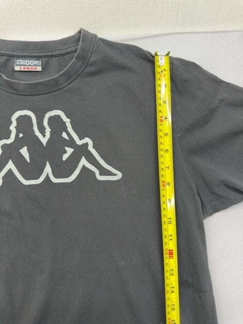 Kappa Men's Black Large Short Sleeve T-Shirt 100% Cotton Logo