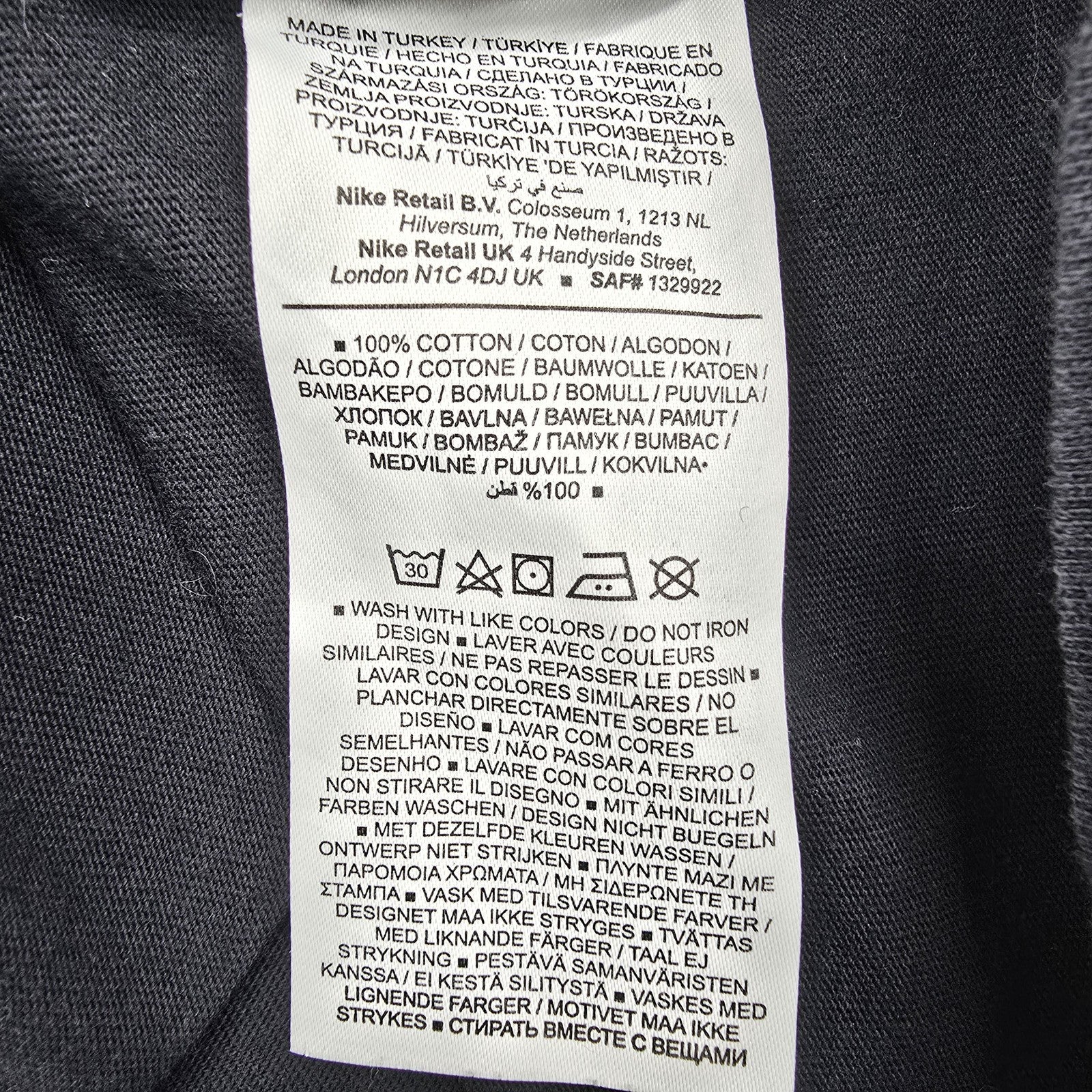 Nike Unisex Black T-Shirt size XXL product image 4