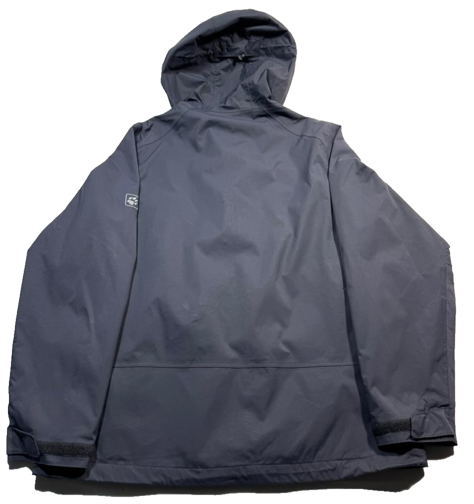 Jack Wolfskin Men'S Gray Hooded Outdoor Waterproof Jacket Size S