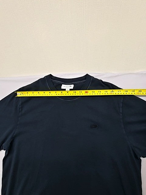 Lacoste Men's Black Crocodile Logo T-Shirt Size L Cotton