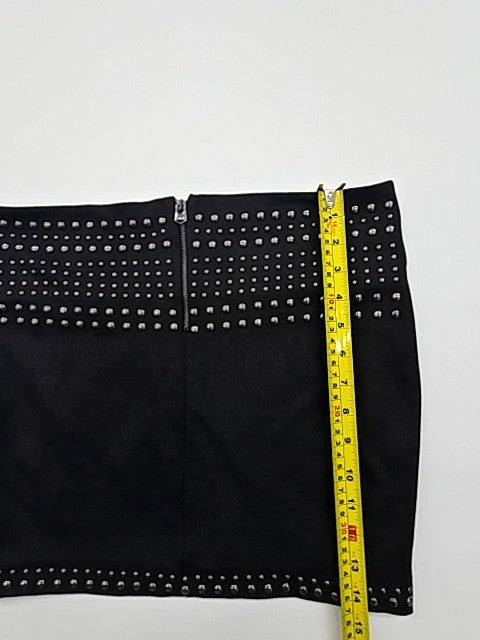 Pepe Jeans Women's Black Studded Denim Crop Top Size S