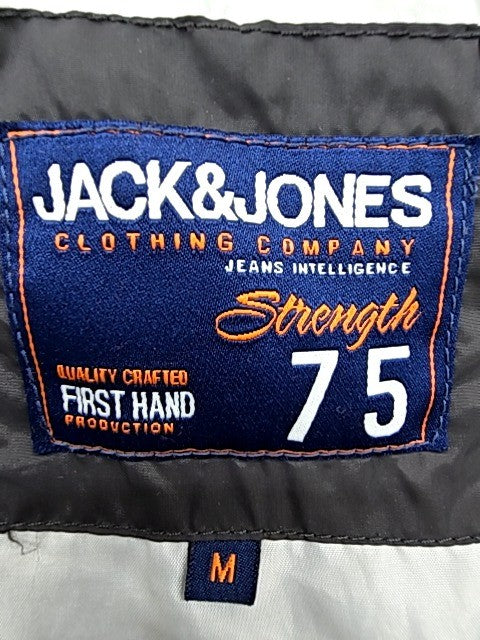 Jack & Jones Navy Bomber Jacket M Nylon Orange Piping Strength First
