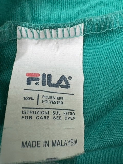 Fila Men's Color Block Track Jacket XL Green Red Purple Shiny Zipper