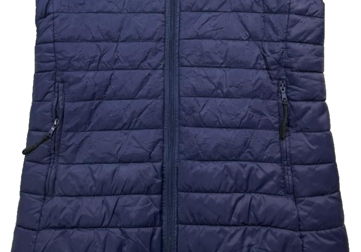 Kappa Gray Blue Puffer Jacket SICASAL Team Quilted Hooded Parka Size S