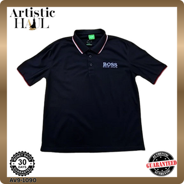 Hugo Boss Black Polo Shirt Men's M Short Sleeve Cotton Regular Fit