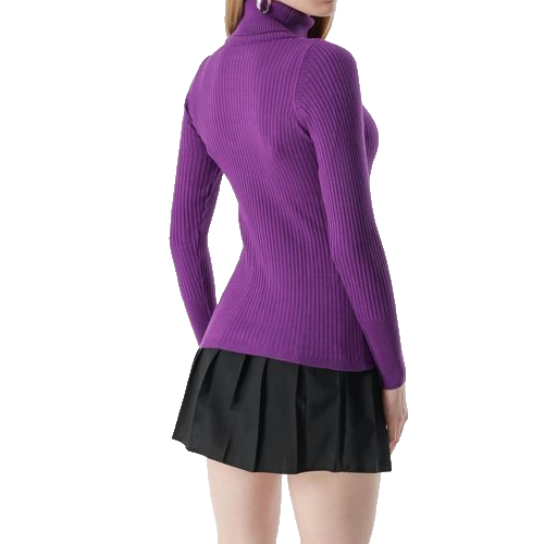 Vicinity Women'S Purple Turtleneck Sweater | M