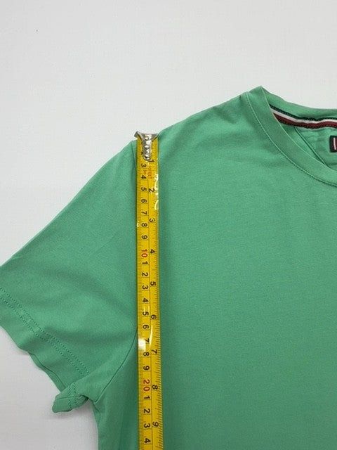 Tommy Hilfiger Men Green Slim Fit Organic Cotton Tee Shirt Size M