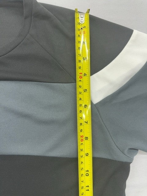 Puma Men's M Black Gray White Color Block Training Short Sleeve Shirt