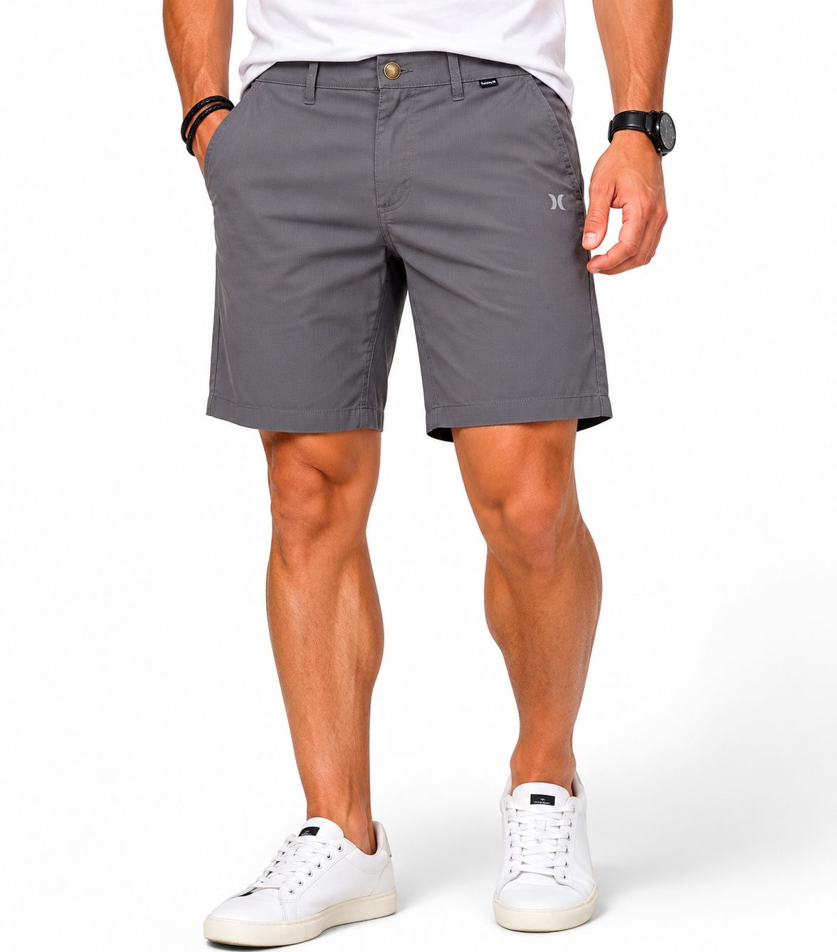 Hurley Men Gray Shorts size 28 product image 1
